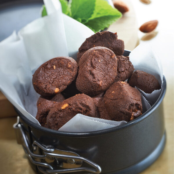 Pink Himalayan Sea Salt Chocolate Almond Cookies