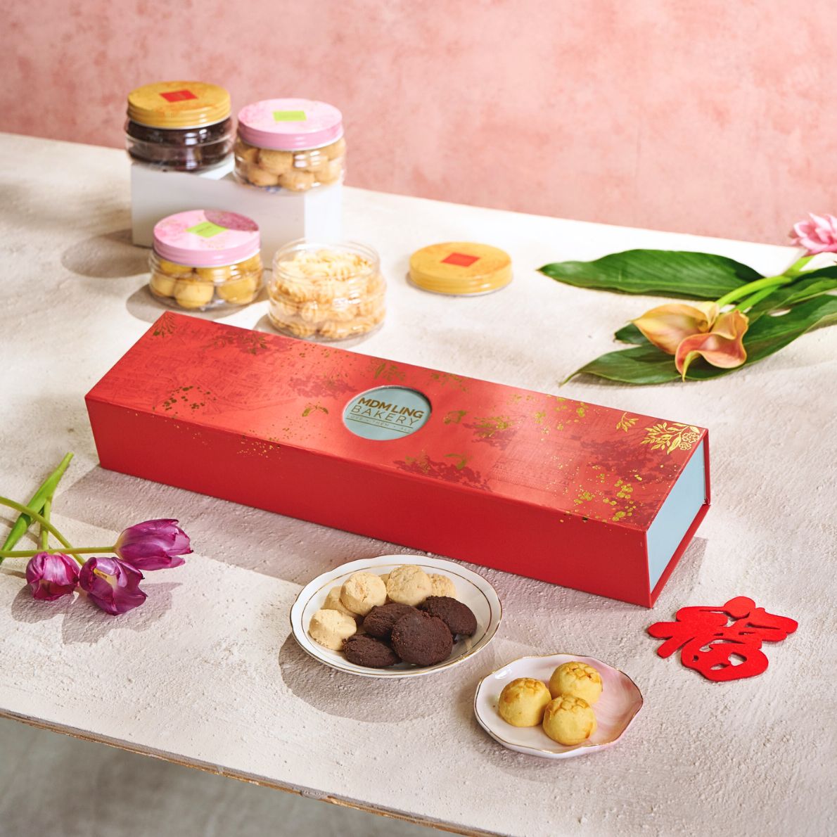 CNY 2026 Treasure Scroll Red Cookies