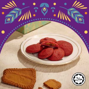 Red Velvet Biscoff Cookies
