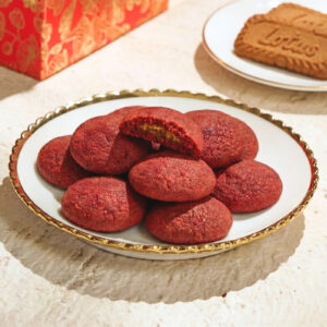 Red Velvet Biscoff Cookies